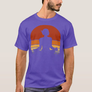 Yoga Pose Retro  Sunset 17 T-shirt