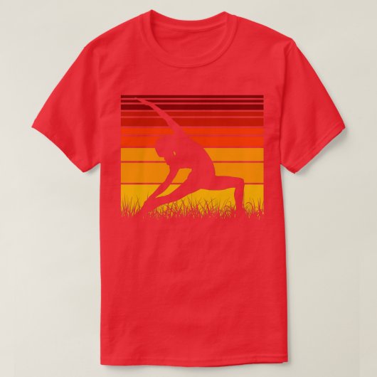 Yoga Pose Retro  Sunset 19 T-shirt (Design voorkant)