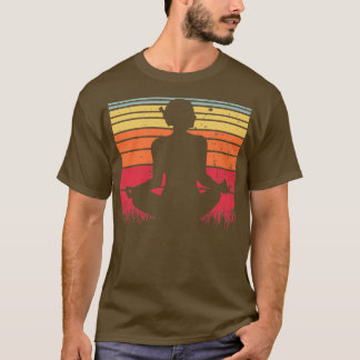Yoga Pose Retro  Sunset 26 T-shirt