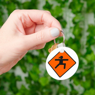 Yoga Pose Sign. Sleutelhanger