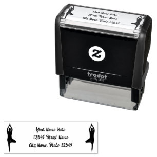 Yoga pose silhouet zelf-inkt adresstempel zelfinktende stempel