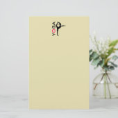 Yoga Pose Silhouette Briefpapier (Staand voorkant)
