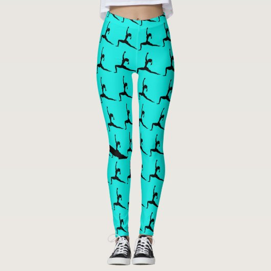 Yoga Pose Silhouette Leggings (Voorkant)