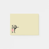 Yoga Pose Silhouette op Tan Background Post-it® Notes (Voorkant)