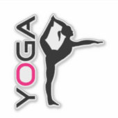 Yoga Pose Silhouette Sticker (Voorkant)