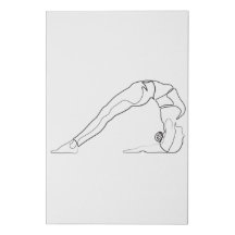 Yoga Pose Single Line Art One Line Fitness Tekenin