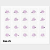 Yoga pose vierkante sticker (Vel)