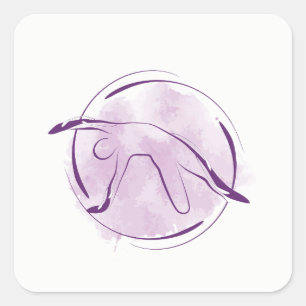 Yoga pose vierkante sticker