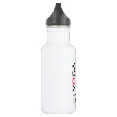 Yoga Pose Vrouw Silhouet gepersonaliseerd Waterfles (Links)