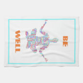 Yoga Pose Word Cloud gepersonaliseerd Theedoek (Horizontaal)