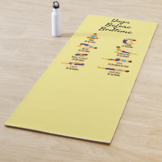 Yoga poseert voor bed routine poseert met tijden yogamat