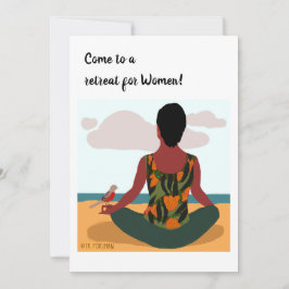 Yoga poseren vrouw nodigen kaart