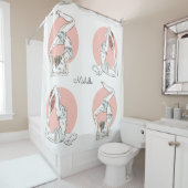 Yoga Poses aangepaste naam douchegordijn (In situ)