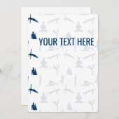 Yoga Poses Asanas Faire-part (Devant / Derrière)