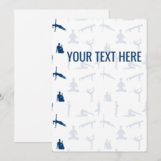 Yoga Poses Asanas Faire-part (Devant / Derrière)