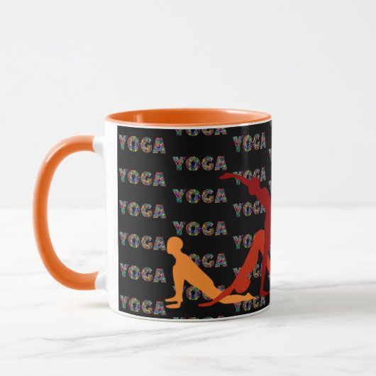 Yoga Poses Ceramic Coffee Tea Cup Mok (Links)