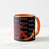 Yoga Poses Ceramic Coffee Tea Cup Mok (Voorkant rechts)