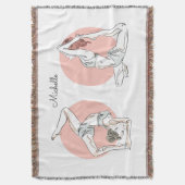 Yoga Poses nom personnalisé jeter couverture (devant Vertical)