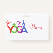 Yoga Poses Silhouettes Thunder_Cove Badge (Achterkant)