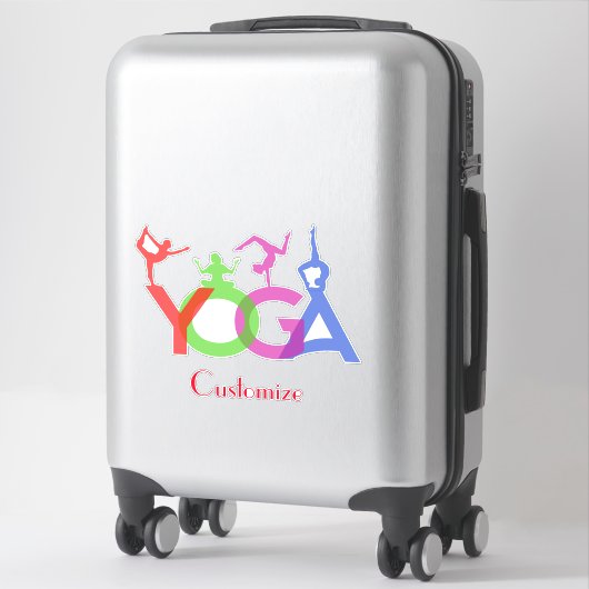 Yoga Poses Silhouettes Thunder_Cove Sticker (Koffer)