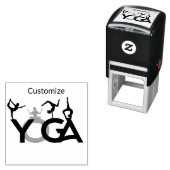 Yoga Poses Silhouettes Thunder_Cove Zelfinktende Stempel (In situ)