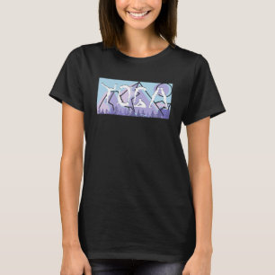 Yoga Poses voor Mannen Vrouwen Yoga Retro Meditati T-shirt