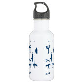 Yoga Poses Waterfles (Achterkant)