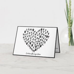 Yoga Poses Zen Heart Design Carte de note