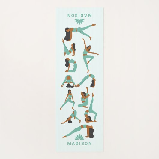 Yoga Positie Aangepaste Naam Yogamat (Achterkant)