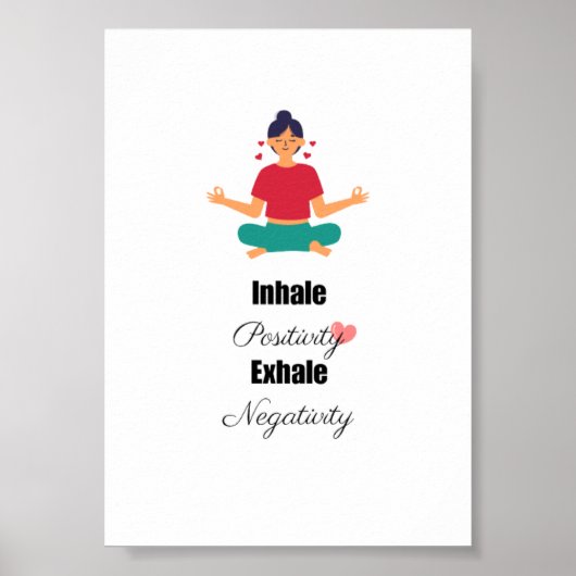 yoga positif cite décoration murale de l'affiche (Devant)