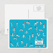 Yoga pour la carte postale de Winelovers (Devant / Derrière)