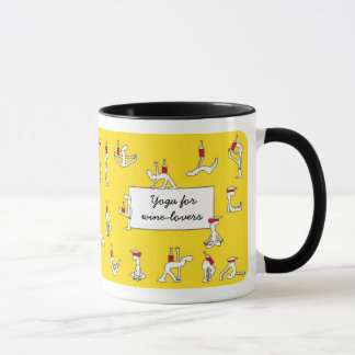 Yoga pour la tasse jaune de Winelovers