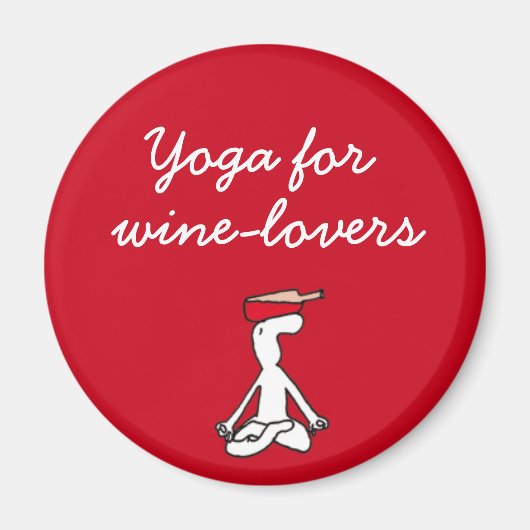 Yoga pour Winelovers Red Magnet (Devant)