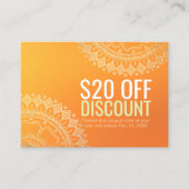 Yoga Professeur Gold Mandala Réduction Coupon Fidé (Devant)