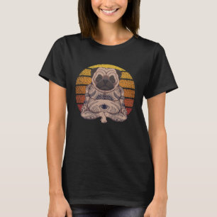 Yoga Pug Mandala Meditatie Yogi Hond T-shirt