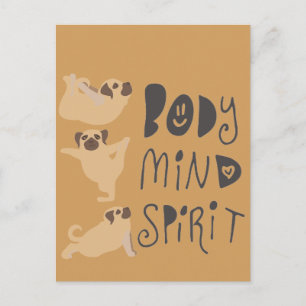 Yoga Pugs Briefkaart
