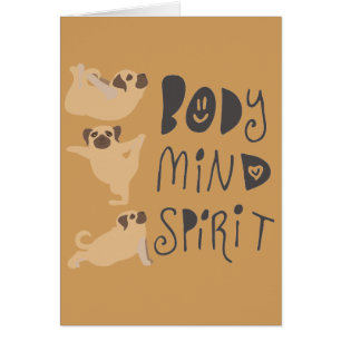 Yoga Pugs Greeting Card
