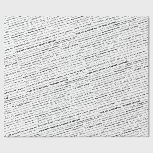 Yoga Puns en Grappige Yoga Citaten Cadeaupapier (Vlak)