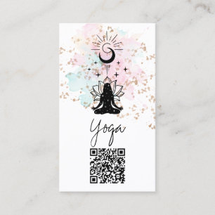 *~*Yoga QR AP33 Regenboog Spirituele Lotus Visitekaartje