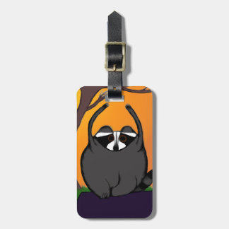 Yoga Raccoon bagagelabel