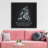Yoga Reiki Instructeur One-Legged King Pigeon Pose Canvas Afdruk (Insitu (Woonkamer))