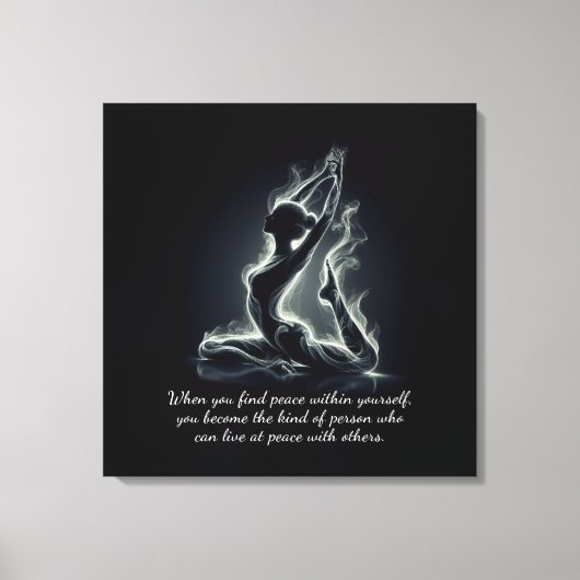 Yoga Reiki Instructeur One-Legged King Pigeon Pose Canvas Afdruk (Voorkant)