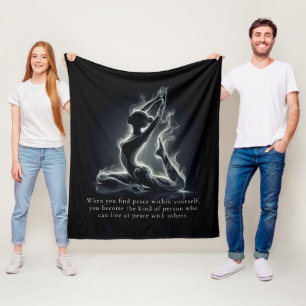 Yoga Reiki Instructeur One-Legged King Pigeon Pose Fleece Deken