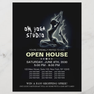 Yoga Reiki Instructeur One-Legged King Pigeon Pose Flyer