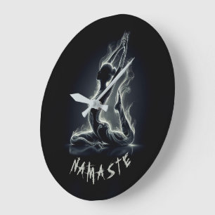 Yoga Reiki Instructeur One-Legged King Pigeon Pose Grote Klok