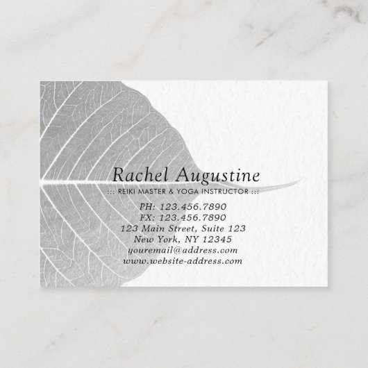 Yoga Reiki Instructeur One-Legged King Pigeon Pose Kortingskaartje (Achterkant)