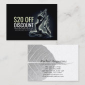 Yoga Reiki Instructeur One-Legged King Pigeon Pose Kortingskaartje (Voorkant / Achterkant)