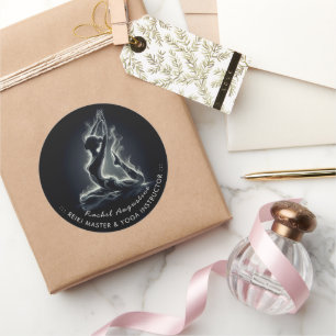 Yoga Reiki Instructeur One-Legged King Pigeon Pose Ronde Sticker