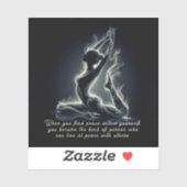 Yoga Reiki Instructeur One-Legged King Pigeon Pose Sticker (Vel)