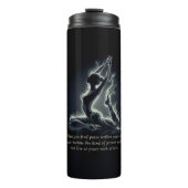 Yoga Reiki Instructeur One-Legged King Pigeon Pose Thermosbeker (Voorkant)